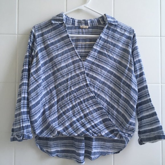 Hollister Striped Wrap Top - Picture 2 of 8